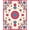 Pink, Pattern 1, variant on ODIKA 2x3 Machine Washable Non-Slip Area Rug, Seaside Lotus Bloom Interlocking with Ornate Botanical High Traffic Rug, Turquoise, 715016