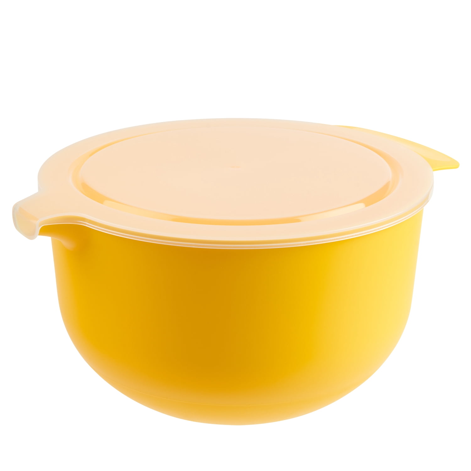 Mainstays 5QT Non-Skid Mixing Bowl with Lid, Yellow