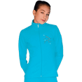 thumbnail image 2 of Chloe Noel JT811 Solid Fleece Fitted Elite Figure Skating Jacket w/ Mini Sit Spin Crystals Combination, 2 of 2