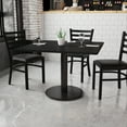 thumbnail image 2 of Flash Furniture 42'' Square Black Laminate Table Top with 24'' Round Table Height Base, 2 of 3