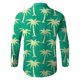 thumbnail image 3 of Camisas Manga Larga Hombre Hombres Casual Manga larga Otoño Invierno 3D Impreso Camisas Top Blusa Camisas (Green, XL), 3 of 5