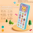 thumbnail image 3 of Baby Cell Phone Toy, Toddler Play Phone With 18 Buttons 6 Modes, Multifunction Early Education Simulation Phone, Multi Sound Effects Toys For 1 Year Old Babies, USB Charging, 3 of 8