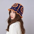 thumbnail image 3 of Knit Bucket Hat for Women Warm Wide Brim Cable Fisherman Caps Foldable Floppy Sunshade Visors, 3 of 8
