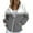 Grey, variant on Women's Full Zip Up Hoodie Fall Jacket Oversized Sweatshirt Zipper Track Jacket Solid Color Tops Color Block Long Sleeve Hooded Sweatshirts with Pockets Jacket Coat for Women Blue Xxl