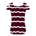 thumbnail image 3 of Camisas de Manga Corta para las Mujeres, Cuello en V Plegable de Impresión Del Hombro Top Casual Hecho de Poliéster Cómodo para el Verano, Tops de Bikini para las Mujeres, 3 of 5