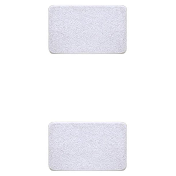 Injueey Alfombra de baño duradera - Alfombra de baño cómoda antideslizante y ecológica Ahorro de espacio blanco 40 * 60 cm blanco 40*60cm 2Conjunto