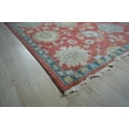 thumbnail image 5 of EORC Rust Hand-Knotted Wool Classic Floral Area Rug, 5 of 7