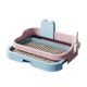 thumbnail image 4 of Almohadilla de entrenamiento para inodoro para perros, caja de arena elevada antisalpicaduras, a prueba de fugas Azul Rosa, 4 of 9