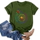 thumbnail image 5 of Puntoco Mujeres Casual Carta Impresión Mangas Cortas O-Cuello Camiseta Suelta Blusa tops Puntoco Puntoco-3331, 5 of 6