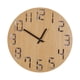 thumbnail image 5 of Reloj de pared de estilo retro, 12 pulgadas, barrido, movimiento, decoración del hogar, madera, MDF grande color madera oscura Zulema reloj de pared colgante, 5 of 7