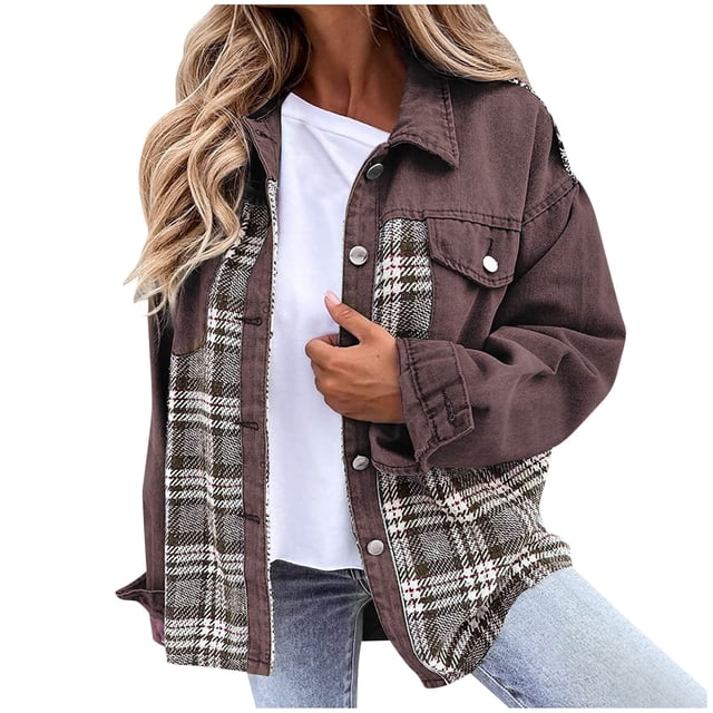 Chaqueta vaquera de manga larga sin capucha y abrigos de mezclilla de moda para mujer con solapa de color y mangas más delgadas