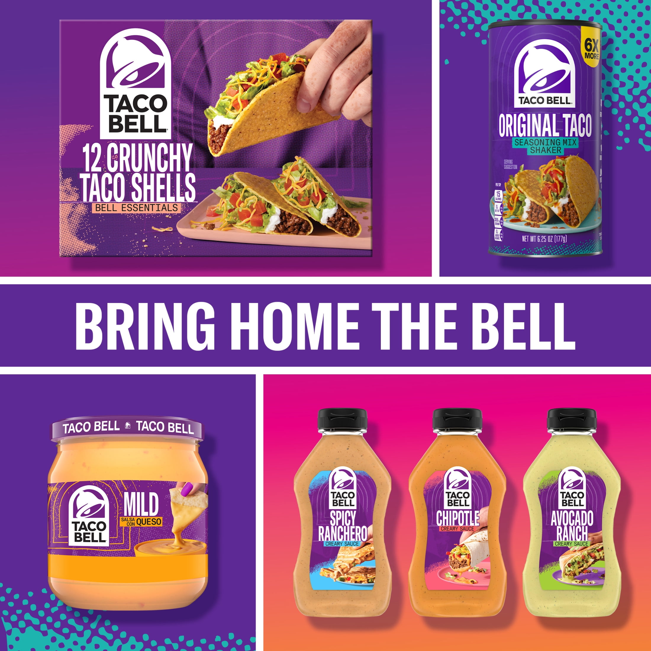 (2 pack) Taco Bell Original Taco Seasoning Mix Shaker, for Weeknight Dinners and Mexican-Inspired Dishes, 1 Canister, Original Taco Flavor, 6X More Seasoning than Individual Packets, 6.25 oz