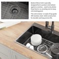 thumbnail image 2 of HausinLuck 33" Drop-in Kitchen Sink, Gunmetal Black 16 Gauge Single Bowl Topmount Sink, 33"x22"x10", 2 of 10