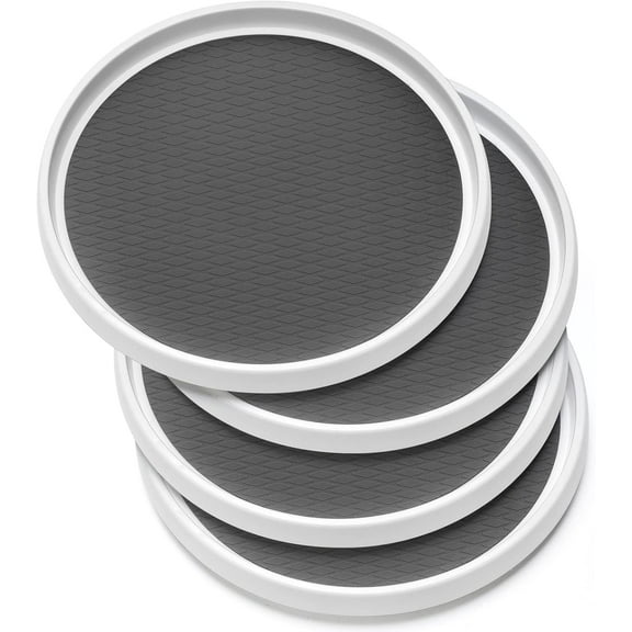 Non-Skid Lazy Susan Organizers - Turntable Rack for Cabinet, Pantry Organization and Storage, Kitchen, Fridge, Bathroom Makeup Vanity Countertop, Under Sink Organizing, Spice Rack