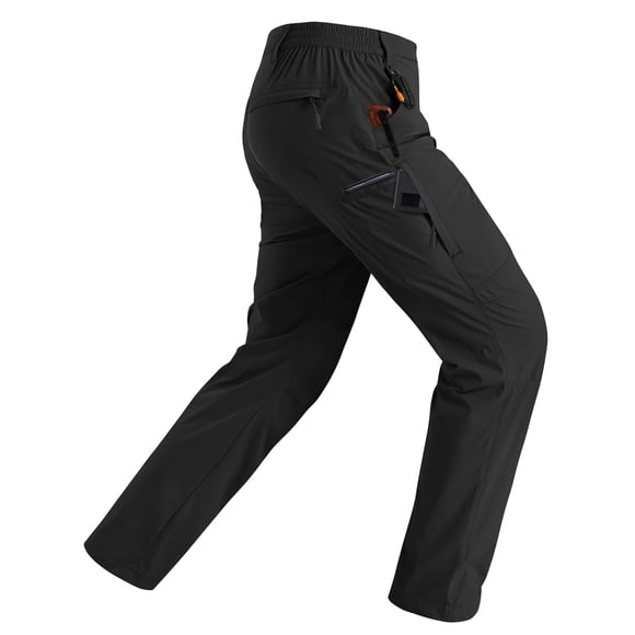 Pantalones de senderismo Rapoo para hombre, impermeables y de secado rápido, color negro, 38 de ancho x 32 de largo