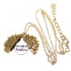 thumbnail image 1 of Collar de Medallón de Flor de terre de Mujer Grabado Salvador Collar de apertura de girasol dorado, 1 of 10