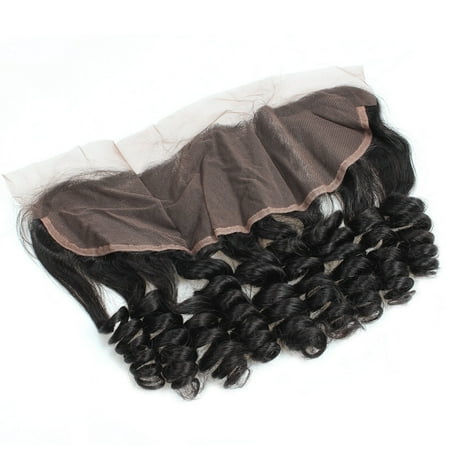 Allove 7A Malaysian Loose Wave Virgin Human Hair 13x4 Lace Frontal Closure,