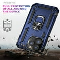 thumbnail image 5 of SaniMore Tri-layer Case for iPhone 14 Pro 6.1" 2022, 360° Rotating Holder/Kickstand Rugged PC Back + TPU Bumper Magnetic Car Mount Anti-fingerprint Anti-fall Heavy Duty Protective Case, Blue, 5 of 7