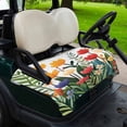 thumbnail image 2 of Golf Cart Seat Covers for 2 Seater, Spring Floral Soft Microfiber Cart Seat Towel Blanket, Botanical Flower Leaf Plant Absorbent Breathable Non Slip Bench Seats Protector for Golf Course 51"x31", 2 of 9