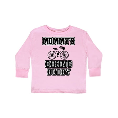 

Inktastic Mommys Biking Buddy Gift Toddler Boy or Toddler Girl Long Sleeve T-Shirt