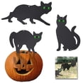 thumbnail image 2 of Precio sorpresa!1 Juego de 3 2D decoración de jardín al aire libre forma de gato pájaro asustado gato hueco Metal con agujeros y ganchos, 2 of 9