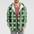 thumbnail image 2 of Gmluru Men's Plaid Jacket Check Print Pocket Long Sleeved Button Hooded Plaid Winter Coats, 2 of 6