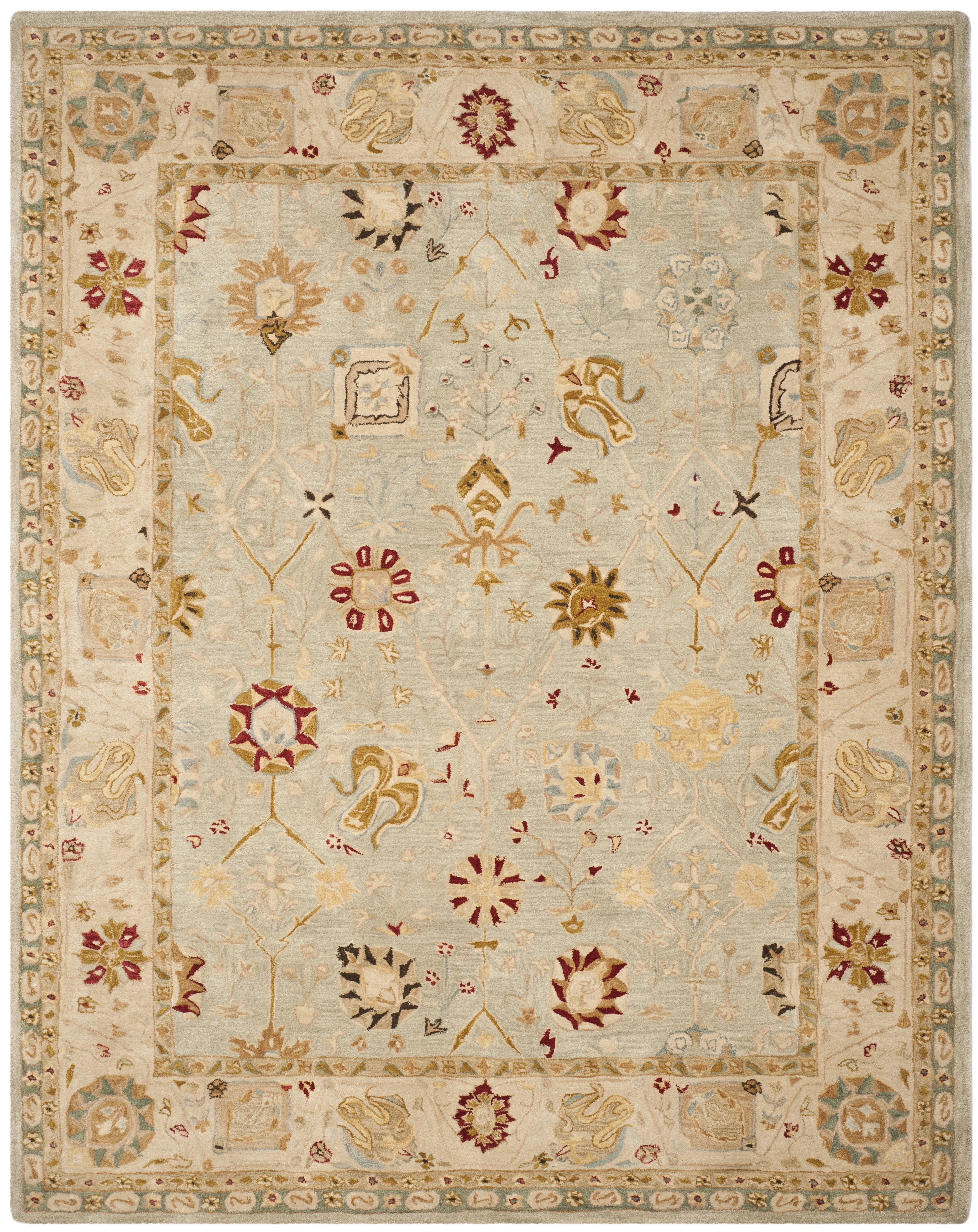 SAFAVIEH Anatolia Scott Traditional Wool Area Rug, Taupe/Beige, 10' x 14'