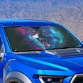 thumbnail image 2 of KUIFORTI Galaxy Wolf Car Windshield Sun Shade Funny Car Window Shades Front Windshield Foldable Sun Visor for Car Windshield, Overlapping Design, 2 of 6