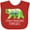 Red, variant on Inktastic Smoky Mountains, Tennessee Mountains and Bear Shape Boys or Girls Baby Bib