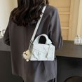 thumbnail image 4 of Bolso Mano Hombro Denim Correa Ajustable Mujer Botón Magnético Satchel Monedero, 4 of 9