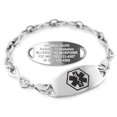 thumbnail image 1 of MedicEngraved Stainless Steel Custom Medical Alert Bracelet - 6mm Infinity Link, 1 of 8