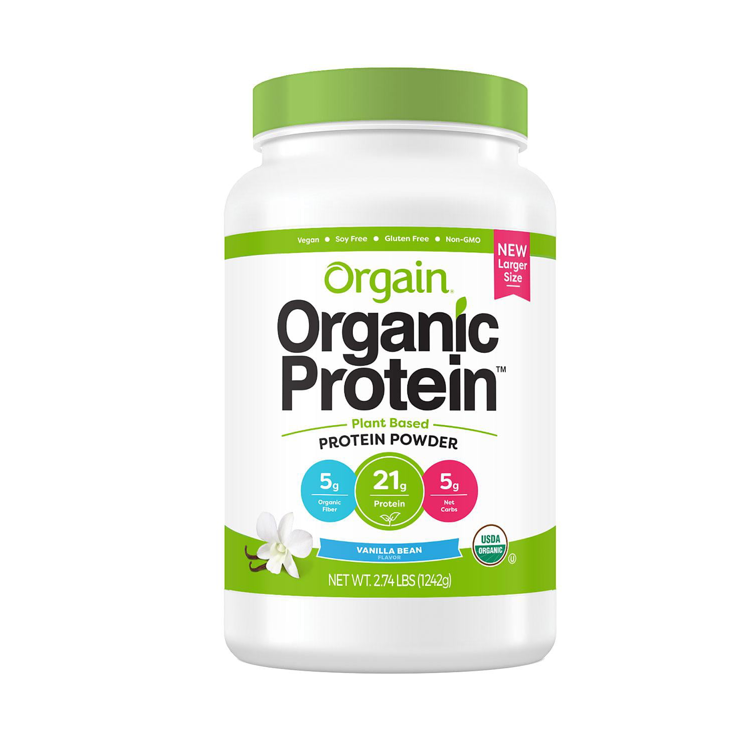 The OrgainÂ® Organic Proteinâ„¢ Plant Based Powder Vanilla Bean 274 Lbs