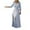 Blue, variant on Herrnalise Women's V Neck Button Dress Belt Plaid Long Sleeve Maxi Dresses S-2XL