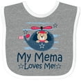thumbnail image 3 of Inktastic Mema Loves Me Grandson Bear Boys Baby Bib, 3 of 4