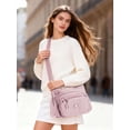 thumbnail image 3 of Gustave Crossbody Bag for Women Multi Pockets Messenger Shoulder Handbag Trendy Zipper Satchel Purse Nylon Water-resistant Lightweight Casual Travel Bags, Pink, 3 of 9