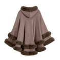 thumbnail image 3 of Sokhug Faux Mink Fur Shawl Wraps for Women Winter Fall Belt Elegant Cape Warm Cozy Solid Furry Poncho Shawl Cardigan, 3 of 5