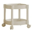 thumbnail image 5 of InsCrazy Rolling Cart Organizer Mini Table Easy Small Apartment Bedside Table Small for Living Room, Bedroom, Office, Home Workshop, 5 of 6