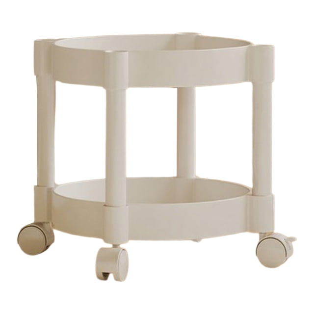 Small Bedside Table White Plastic Modern European Style Space Saving Side Table 28.5 cm x 28.5 cm x 26 cm