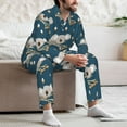 thumbnail image 5 of Mens Pajamas Set, Cute Sleeping Koala Button Down Long Sleeve Loungewear Sleepwear Pjs sets for Men, 5 of 5