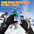 thumbnail image 4 of Heated Gloves for Men Women 7.4V Rechargeable Electric Glove Touchscreen Waterproof Non-Slip Hand Warmer for Christmas Winter Outdoor Work Motorcycle Ski Hiking Camping Hunting Riding Raynaud, 4 of 9