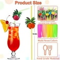 thumbnail image 2 of GoXteam 100pcs Coconut Tree Drinking Straws, Disposable Honeycomb Plastic Straws, Tropical Hawaiian Beach Cocktail Pool Luau Party Decorations Supplies, 2 of 7