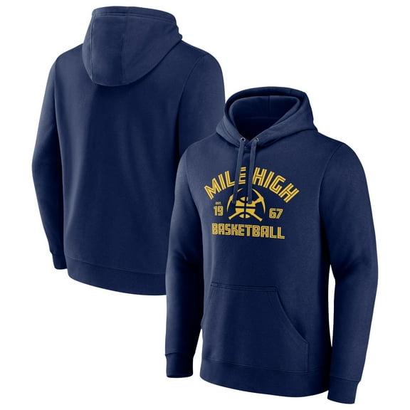 Men's Navy Denver Nuggets Tip-Off Pullover Hoodie