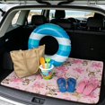 thumbnail image 2 of HUISEFOR Deer Pink Bow Car Trunk Mat for Women 29" x 39" Scratchproof Cargo Mat Rear Trunk Liner Non-Slip Cars Accessories Full Protection Fits for Most Cars, 2 of 7