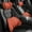 70#Orange, variant on Car Headrest Lumbar Support Pillow Set, Ergonomic Driving Neck Waist Cushion, Fatigue Relief Posture Corrector, Adjustable Soft Support Pillow for Car Driver Seat Travel Rest Protection