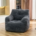 thumbnail image 5 of MIERES Small Bean Bag Chair for Adults & Kids, Giant Bean Bag Couch, Comfy Reading Chair with Armrests, Soft Cozy Chair for Bedroom, Lounge Sofa for Gaming, Napping & Relaxing, Gray, 5 of 9