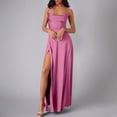 thumbnail image 2 of SROBPTY Womens Summer Dress Plus Size, Casual Dress for Women, Fashion Women's Summer Solid Sleeveless Round Neck Long Dress Pink M, 2 of 5