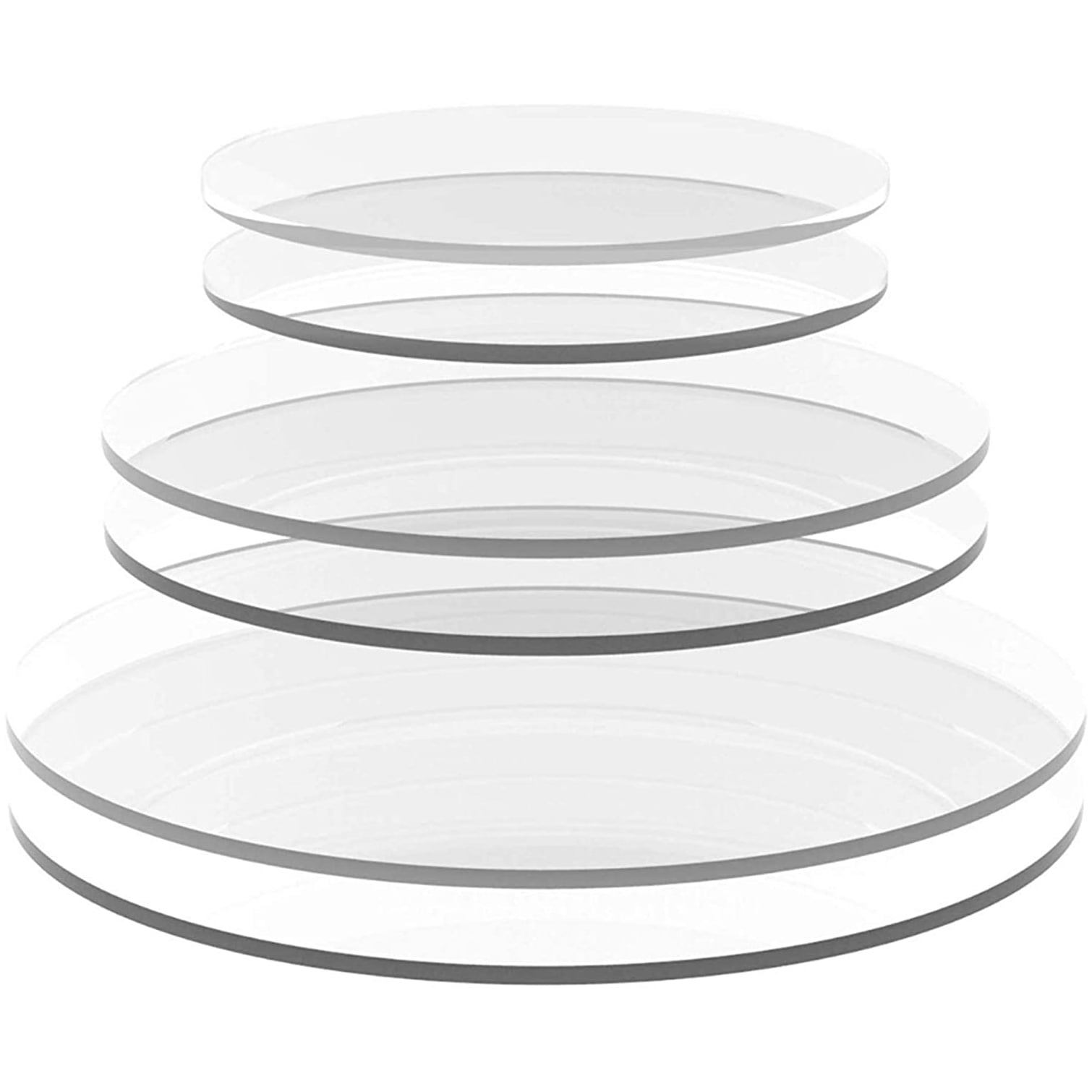 10 Pieces 6 Inch Clear Acrylic Circle Sheet Acrylic Round Disc Acrylic Circle Blank Plastic Disc for Cake Holders Coasters Picture Frame Painting Art Project DIY Crafts Protection for Furniture 