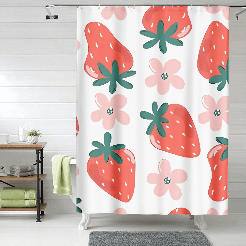 FABOTD Pretty Shower Curtain Fruit Shower Curtain Boho Shower Curtains