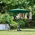 thumbnail image 3 of Bestco 9 ft Wide Patio Umbrella with Crank Handle, Adjustable Angle and 8'6" Steel Pole, Green, 3 of 12