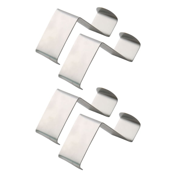 Unique Bargains Metal Z Shaped Over Door Cabinets Towel Hooks Hanger 4 Pcs